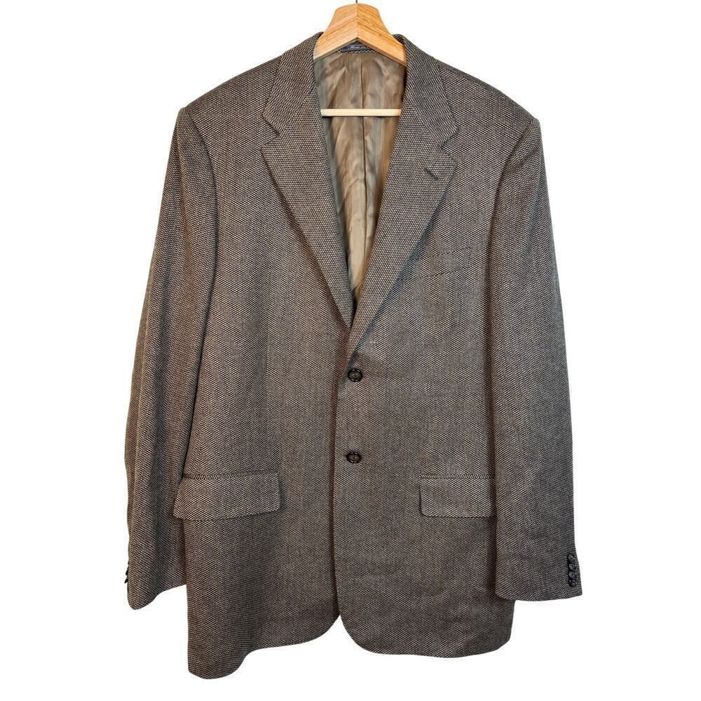 Corneliani Wool Cashmere Blazer Sport Coat Size 44L birdseye weave Professional